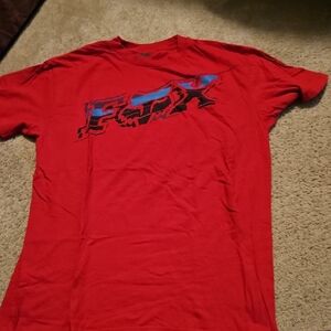 Vintage Fox Mens Red and Blue GraphicTee